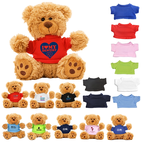 Colourful teddy bears with personalised T-shirt – ThreadTreads